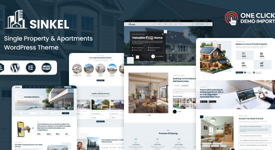 Sinkel - Chủ đề WordPress về bất động sản căn hộ và bất động sản đơn lẻ