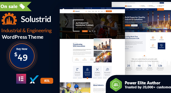 Solustrid - Chủ đề WordPress cho doanh nghiệp công nghiệp và nhà máy