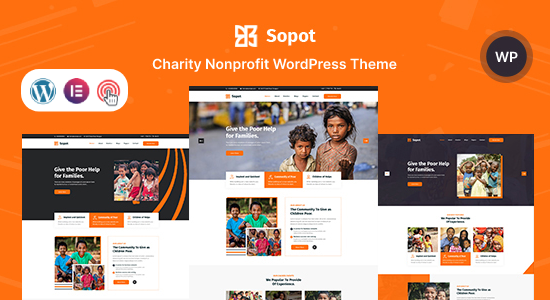 Sopot - Chủ đề WordPress gây quỹ từ thiện phi lợi nhuận