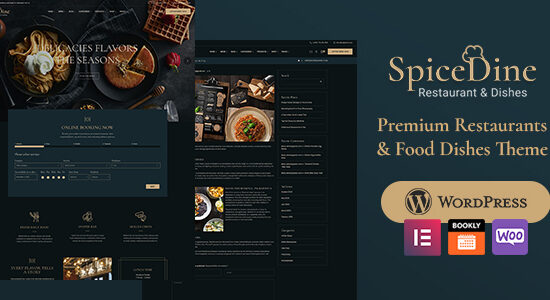 SpiceDine - Chủ đề WordPress cho Khách sạn & Nhà hàng