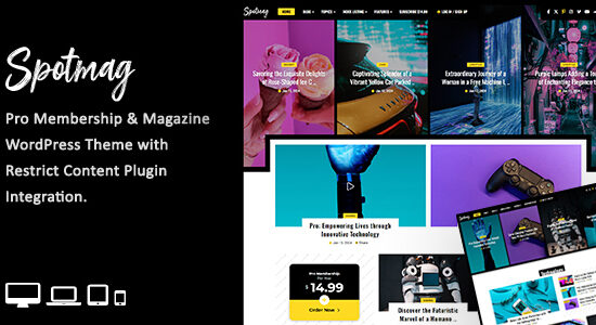 SpotMag - Chủ đề WordPress cho thành viên chuyên nghiệp và tạp chí