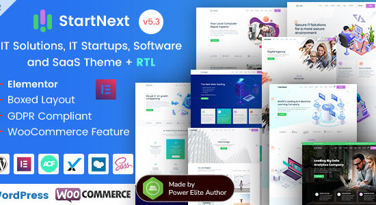 StartNext - Chủ đề WordPress về dịch vụ công nghệ và khởi nghiệp CNTT