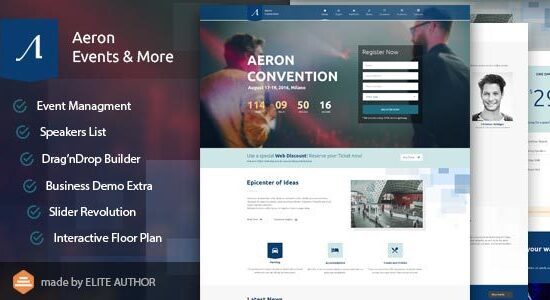 Sự kiện, Cuộc họp, Hội nghị & nhiều hơn nữa - Aeron WordPress Theme