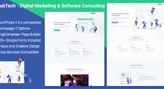 SubTech - Chủ đề WordPress của Cơ quan tiếp thị kỹ thuật số
