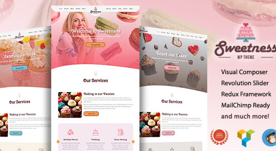 Sweetness - Chủ đề WordPress một trang