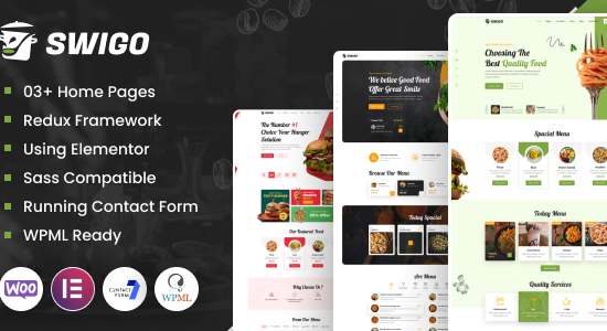 Swigo - Chủ đề WordPress cho nhà hàng và thức ăn nhanh
