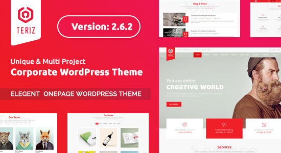 Teriz - Chủ đề WordPress Onepage đa năng