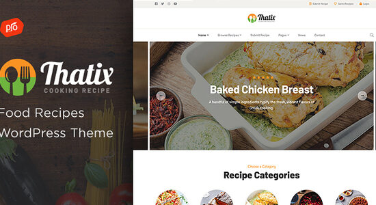 Thatix - Chủ đề WordPress về công thức nấu ăn