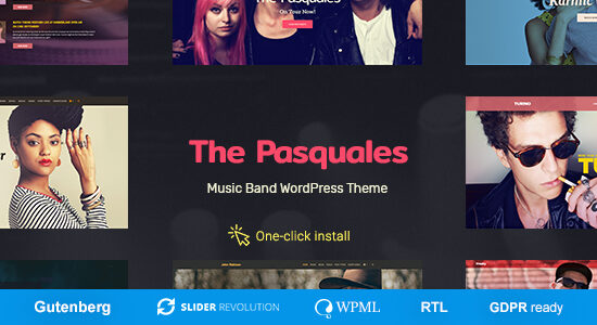 The Pasquales - Chủ đề WordPress cho DJ, Nghệ sĩ và Ban nhạc