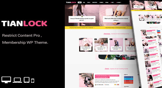 TianLock WP - Restrict Content Pro / Chủ đề WordPress thành viên