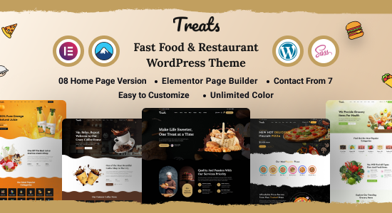 Treats - Chủ đề WordPress về nhà hàng và thức ăn nhanh