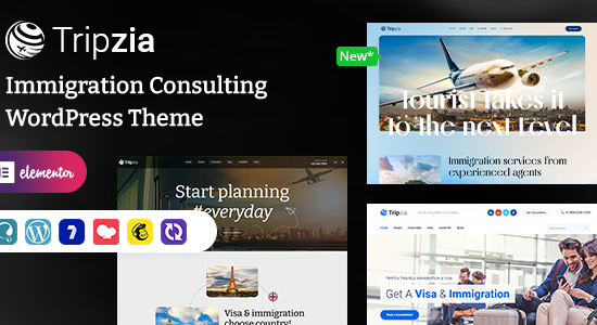 Tripzia – Chủ đề WordPress tư vấn di trú + RTL