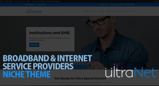 UltraNet - Chủ đề WordPress cho nhà cung cấp dịch vụ Internet và băng thông rộng