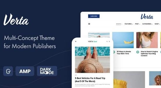 Verta - Multi-Concept WordPress Theme for Modern Publishers