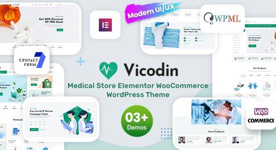 Vicodin - Chủ đề WordPress Cửa hàng Y tế