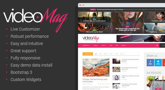 VideoMag - Chủ đề blog video tạp chí