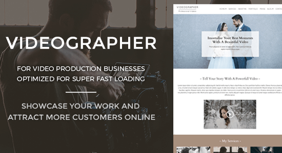 Videographer - Chủ đề WordPress về sản xuất video