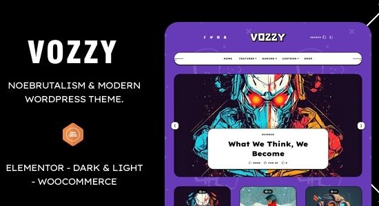 Vozzy - Chủ đề WordPress hiện đại và tân tàn bạo