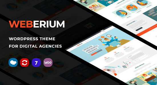 Weberium | Chủ đề WordPress đáp ứng được thiết kế riêng cho các công ty kỹ thuật số