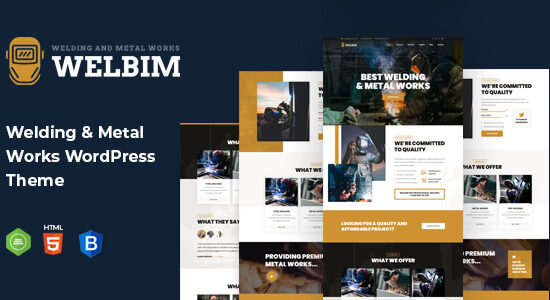 Welbim - Chủ đề WordPress về dịch vụ hàn