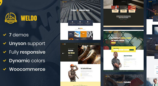 Weldo - Chủ đề WordPress Metal Works