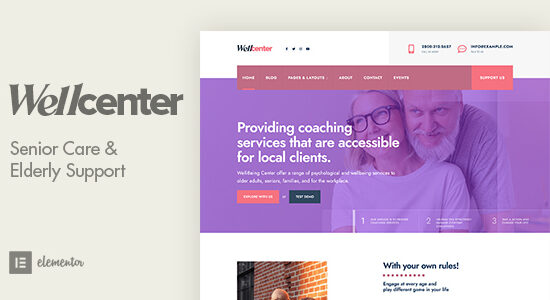 Wellcenter - Chủ đề WordPress về Chăm sóc & Hỗ trợ Người cao tuổi