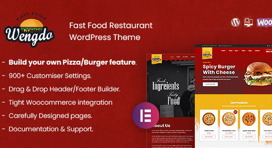 Wengdo - Chủ đề WordPress thức ăn nhanh