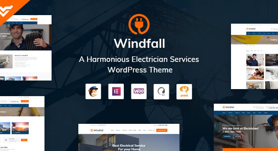 Windfall - Chủ đề WordPress về dịch vụ thợ điện