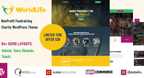 Worldlife - Nonprofit & Charity WordPress theme