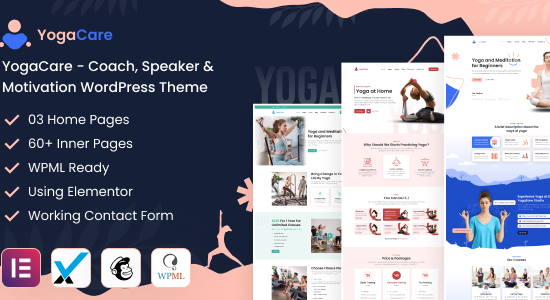 YogaCare - Chủ đề WordPress về Huấn luyện viên, Diễn giả & Động lực