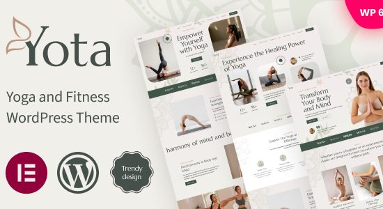 Yota - Chủ đề WordPress về Yoga và Thể hình