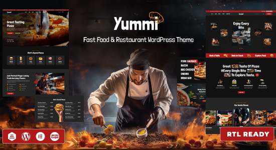 Yummi - Chủ đề WordPress nhà hàng