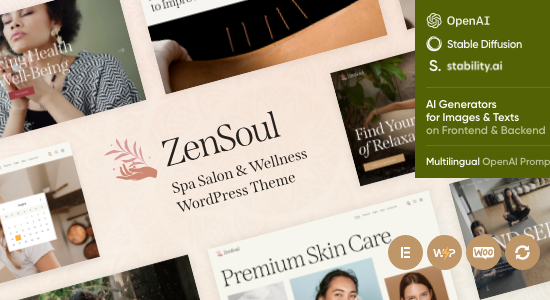 ZenSoul - Chủ đề WordPress Spa Salon & Sức khỏe + AI