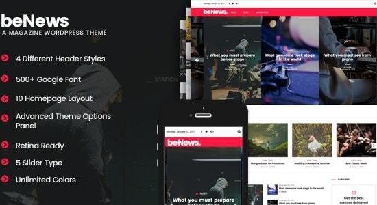 beNews - Chủ đề WordPress tạp chí