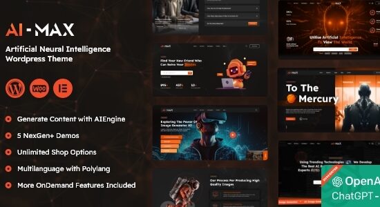 AI MAX - Chủ đề WordPress về mạng thần kinh nhân tạo