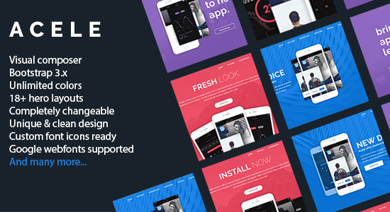 Acele - Responsive APP Showcase WordPress Theme