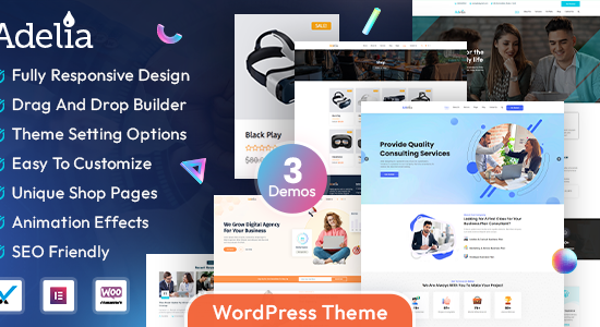 Adelia - Chủ đề WordPress dành cho doanh nghiệp dành cho doanh nghiệp