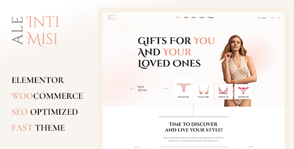 AleIntimisi - Chủ đề WordPress thương mại điện tử về đồ lót