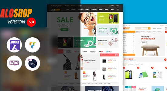 Alo Shop - Chủ đề WordPress WooC Commerce đáp ứng RTL của Mega Market