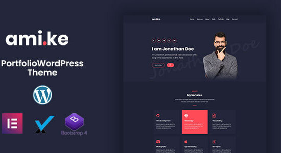 Amike | Chủ đề WordPress danh mục đầu tư cá nhân