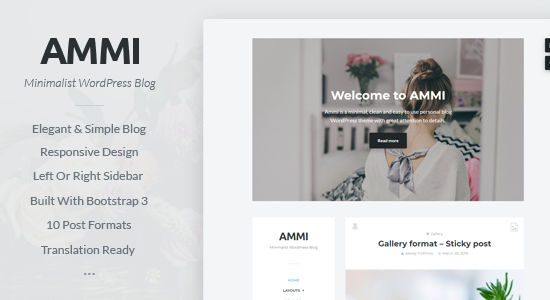 Ammi - Blog WordPress tối giản