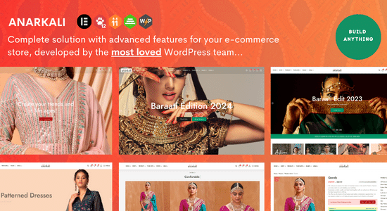 Anarkali -  Fashion Shop WooCommerce Elementor Theme