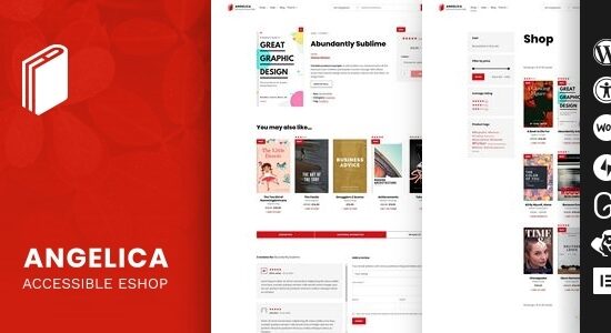 Angelica - Chủ đề WordPress của Cửa hàng sách có thể truy cập