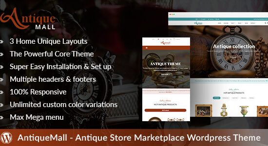 AntiqueMall - Antique Store Marketplace WordPress Theme