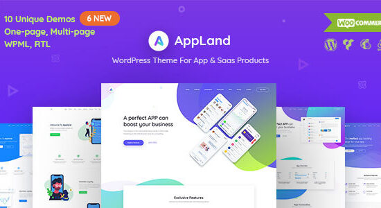 AppLand - Chủ đề WordPress dành cho ứng dụng và sản phẩm Saas