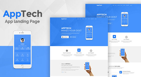 AppTech - Chủ đề WordPress về trang đích ứng dụng