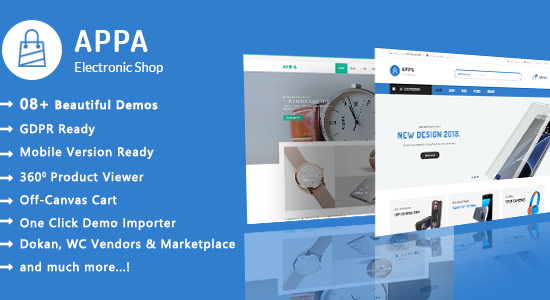 Appa | Chủ đề WordPress Điện tử & Đồng hồ WooC Commerce