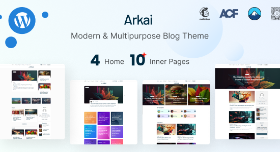 Arkai - Chủ đề blog WordPress hiện đại và đa năng