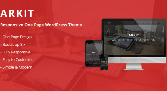 Arkit - Chủ đề WordPress một trang đáp ứng
