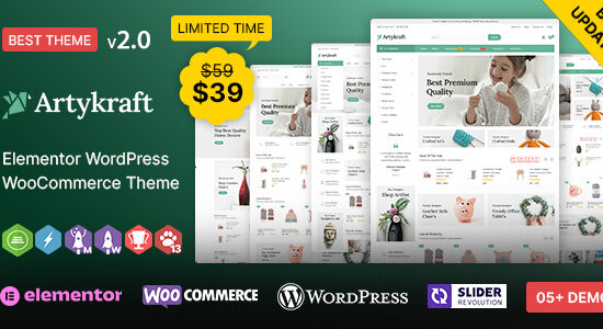 Artykraft WP - Chủ đề WooC Commerce Art and Decor Elementor